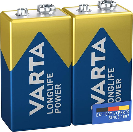 Nein Auslaufartikel (Produktion durch VARTA 9V Blockbatterien Longlife Power Alkaline, 2 Stück Made in Germany, für Rauchmelder & Elektronikgeräte
