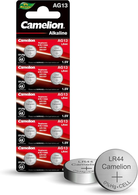 Nein Auslaufartikel (Produktion durch Camelion AG13 / LR44 / A76 Knopfzelle Alkaline Batterie, 10er Pack, Lange Haltbarkeit