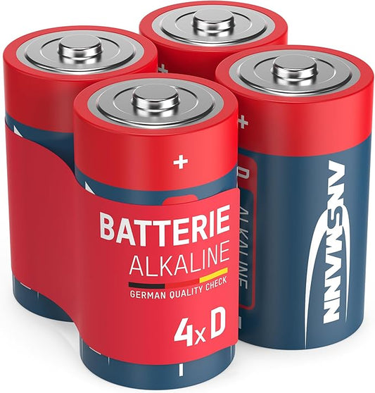 Nein Auslaufartikel (Produktion durch Ansmann Alkaline Batterien Mono D LR20 1,5V, 4 Stück, langlebig & auslaufsicher für Radio, Modellbau, LED Taschenlampe, Spielzeug