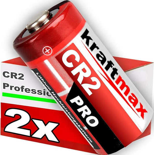Kraftmax CR2 Lithium Einwegbatterien 2er Pack (2018) für Kamera & Profi-Anwendungen