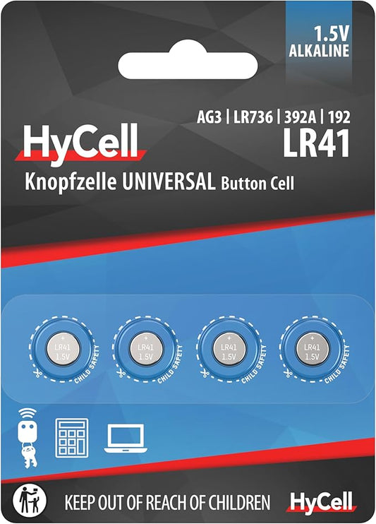Ansmann Alkaline Knopfzellen LR41 1,5V 4 Stück AG3 GP192 L736 für Taschenrechner Spielzeug Uhr – 2013