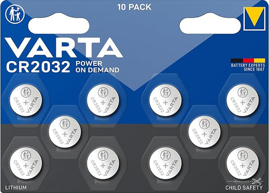 Nein Auslaufartikel (Produktion durch VARTA Batterien Knopfzellen CR2032, 10 Stück, Lithium 3V, für Autoschlüssel & Fernbedienungen