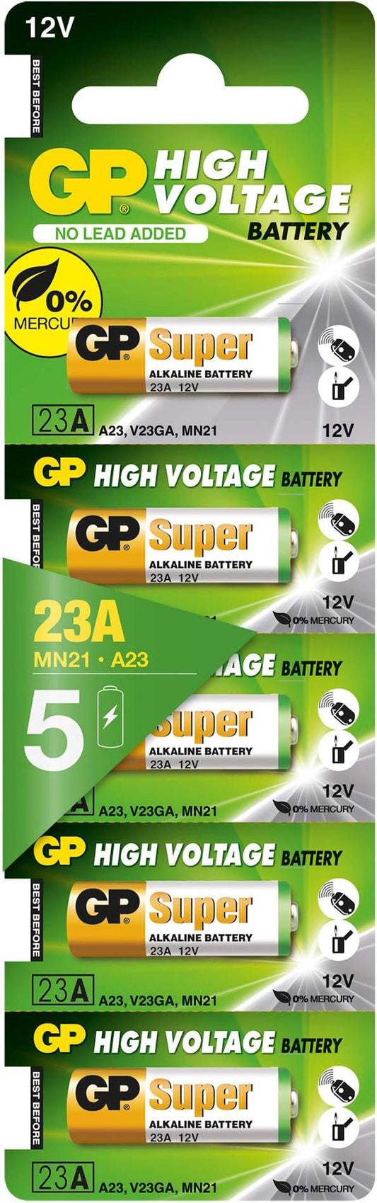 Nein Auslaufartikel (Produktion durch GP 23A Alkaline Batterie MN21 12V, 5er Pack, langlebig & robust – 10023AC1