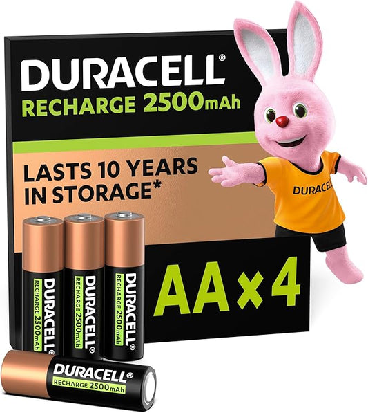 Nein Auslaufartikel (Produktion durch Duracell AA Akku 4er Pack, wiederaufladbare Batterien HR6DX1500, 10 Jahre Lebensdauer, vorgeladen, langlebig