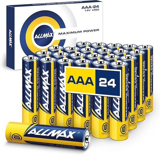 Nein Auslaufartikel (Produktion durch Allmax AAA Micro (LR03) Maximum Power Alkaline Batterien 24 Stück - Ultra-langlebig, 10 Jahre Haltbarkeit, auslaufsicher, 1,5 V