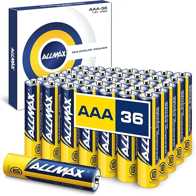 Nein Auslaufartikel (Produktion durch Allmax AAA Micro (LR03) Maximum Power Alkaline Batterien 36 Stück - Ultra-Langlebig, 10 Jahre Haltbarkeit, Auslaufsicher, 1,5 V